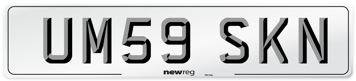 UM59 SKN Number Plate from New Reg